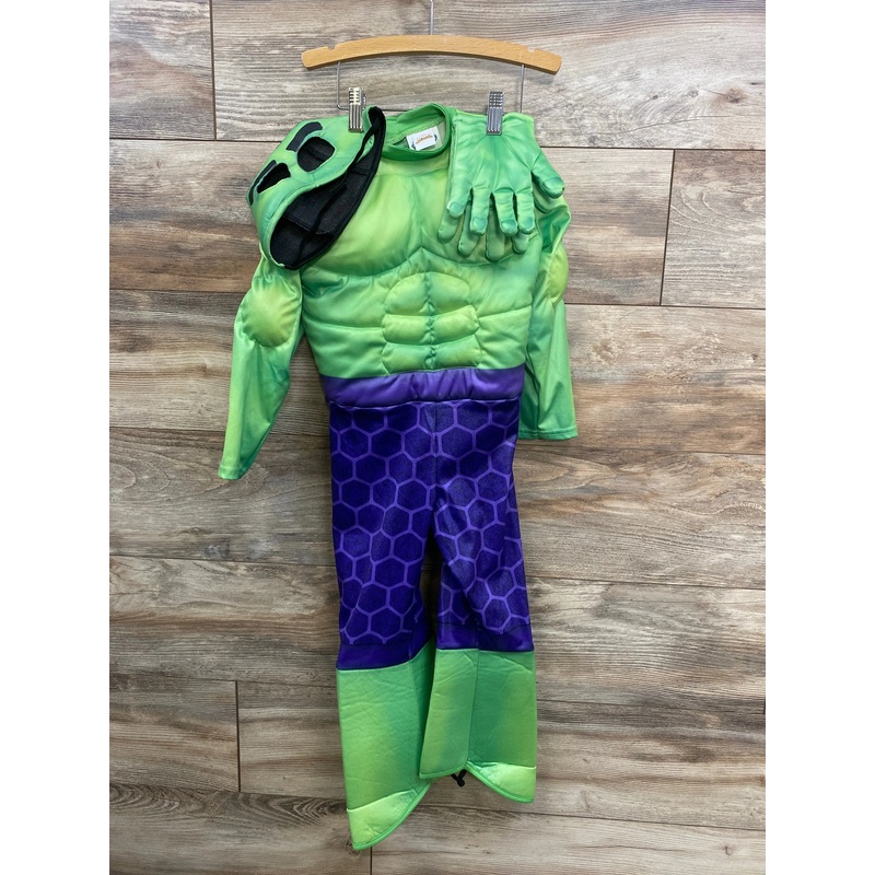 Jazwares Marvel 3pc Hulk Costume Green sz 3-4T Green 3T
