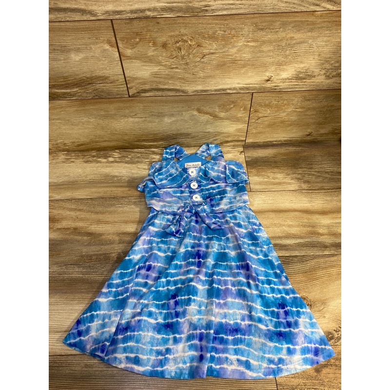 Jona Michelle Tie-Dye Striped Dress Blue sz 5T Blue 5T