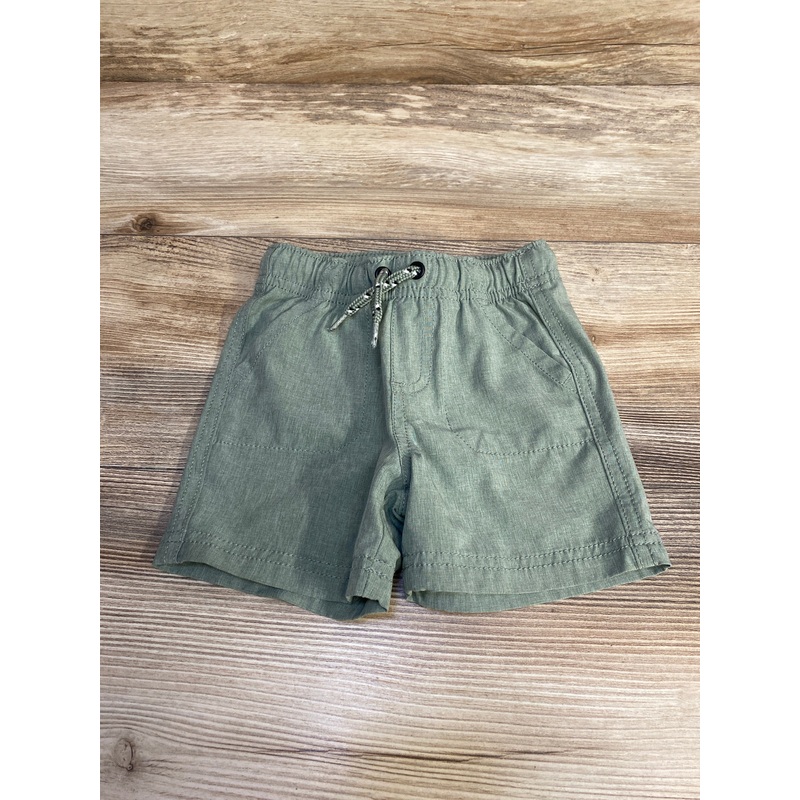 Jumping Beans Woven Poplin Tech Shorts Green sz 12m