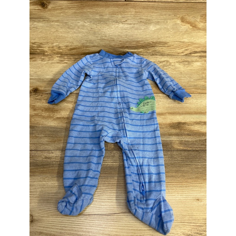Just One You Striped Dinosaur Sleeper Blue sz 6m Blue 6m