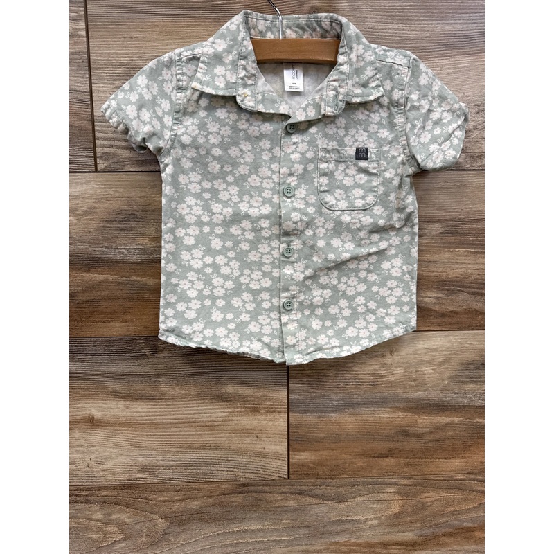 Modern Moments Floral Button Shirt Green sz 18m Green 18m