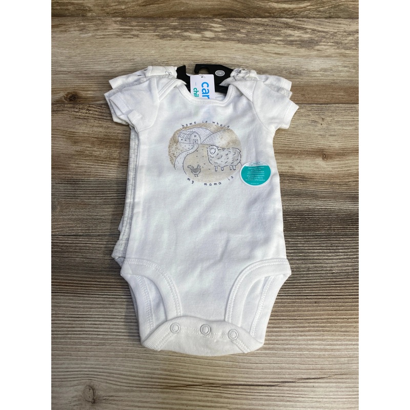 NEW Child Of Mine 3pk Farm Animals Bodysuits sz Newborn Multicolor Newborn