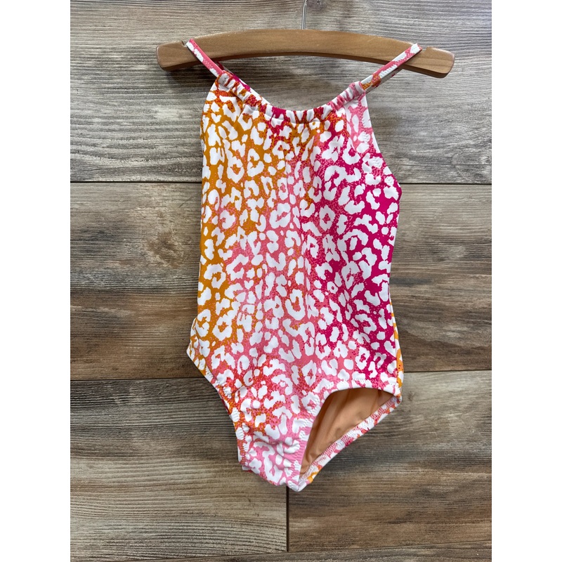 NEW Crewcuts 1pc Leopard Print Swimsuit Orange sz 2T Orange 2T