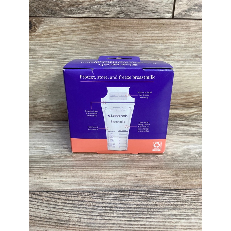 NEW Lansinoh Breast Milk Storage Bags, 6oz. 100Ct.