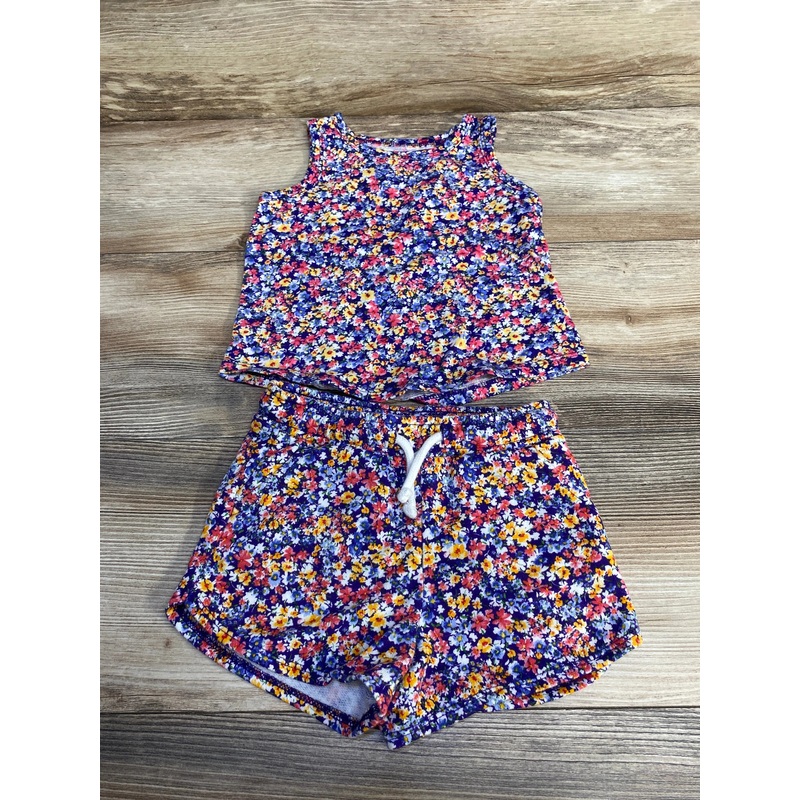 Old Navy 2pc Floral Tank & Shorts Set Blue sz 2T Blue 2T