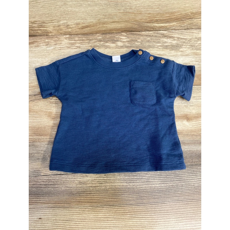 Old Navy Drop Shoulder Pocket Shirt Blue sz 12-18m Blue 12m