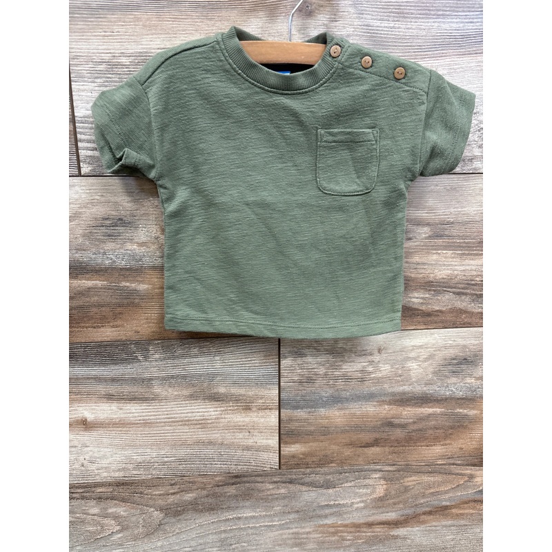 Old Navy Drop Shoulder Pocket Shirt Green sz 12-18m Green 12m
