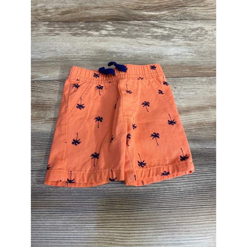 American Hawk Palm Tree Print Shorts sz 6-9m Orange 6m
