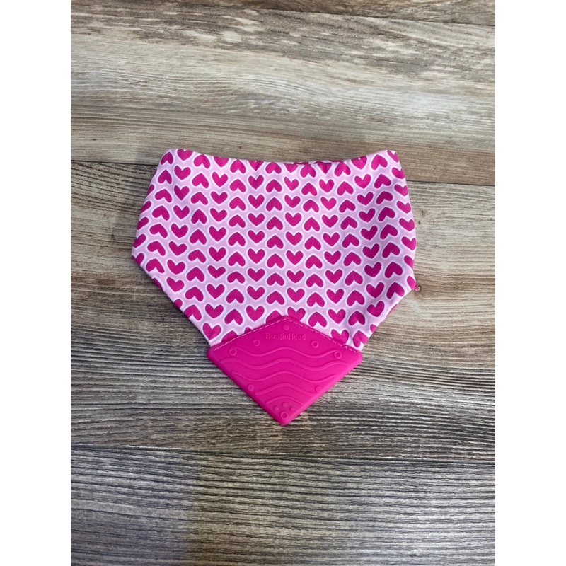 BooginHead Drool / Teething Bib Hot Pink Hearts 3-18m