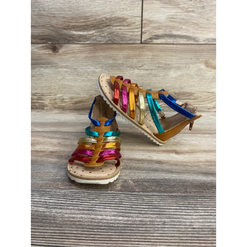 Cat & Jack Shanel Gladiator Sandals sz 8c Gold 6c Used