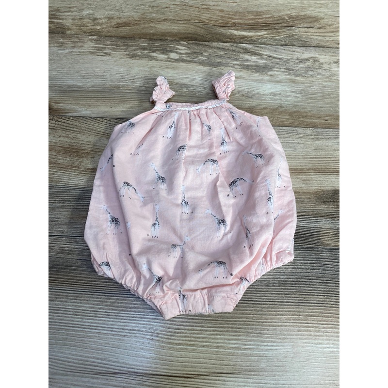 Dylan & Abby Giraffe Print Romper Pink sz 3-6m Pink 3m