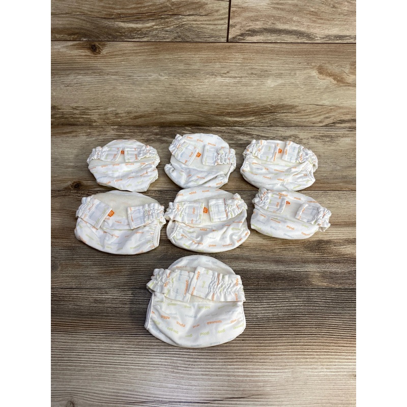 gDiapers Cloths Diapers Ivory Words 7pk sz Newborn