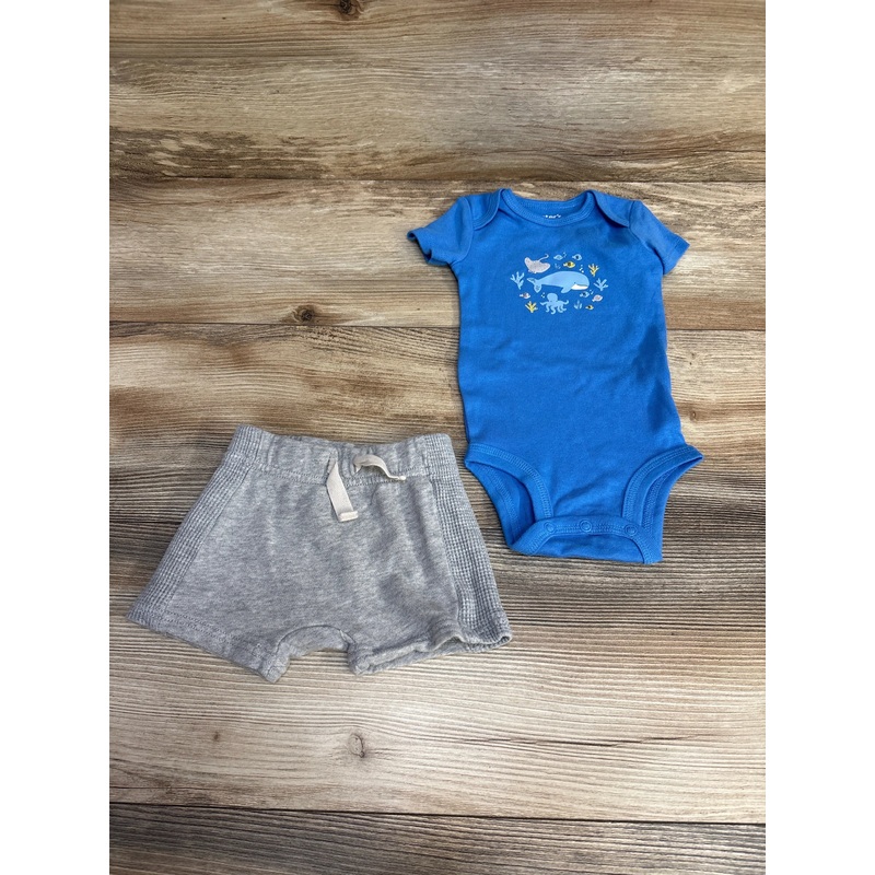 Just One You 2pc Bodysuit & Shorts Blue sz 3m Blue 3m