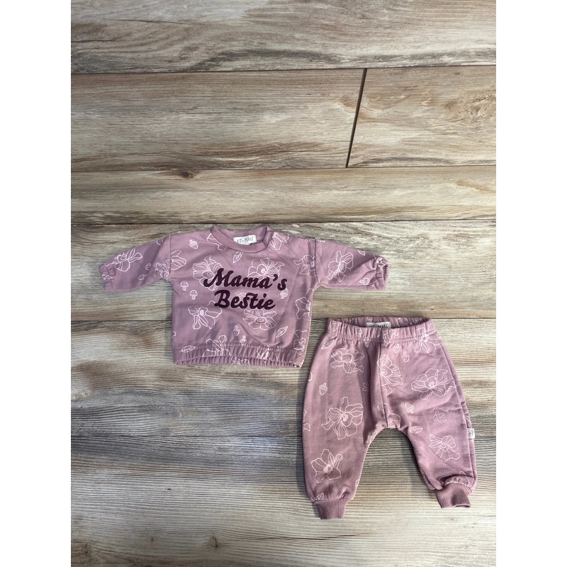 Kit + Pearl 2pc Sweatshirt & Joggers Pink sz 0-3m
