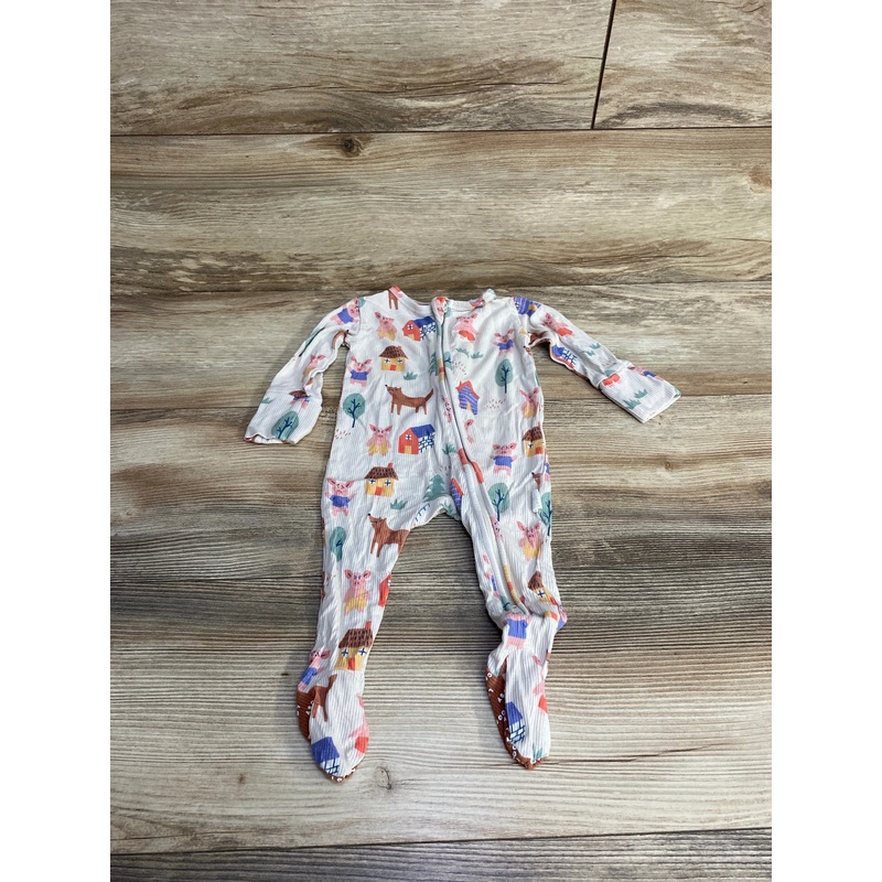 Loocsy Little Pigs Footie Pajama White sz 0-3m White Newborn