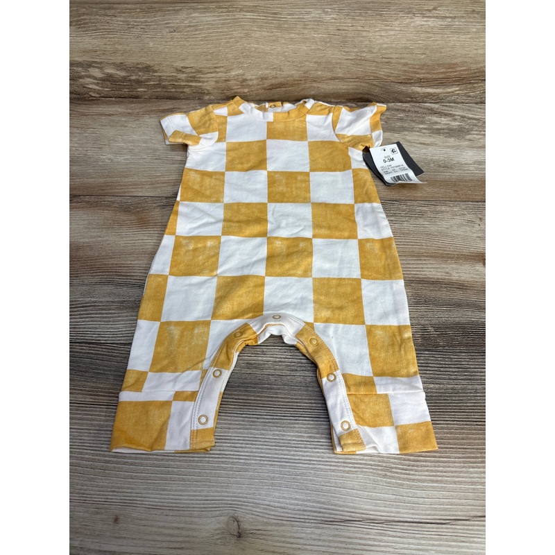 NEW Grayson Mini Checkered Romper Yellow sz 0-3m Yellow Newborn