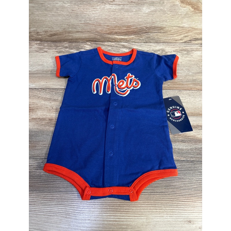 NEW MLB New York Mets Power Hitter Romper sz 12m Blue 12m Boys