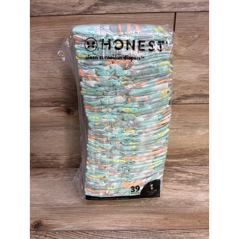 NEW The Honest Company Cuddly Bug Diapers 39ct. Size 1
