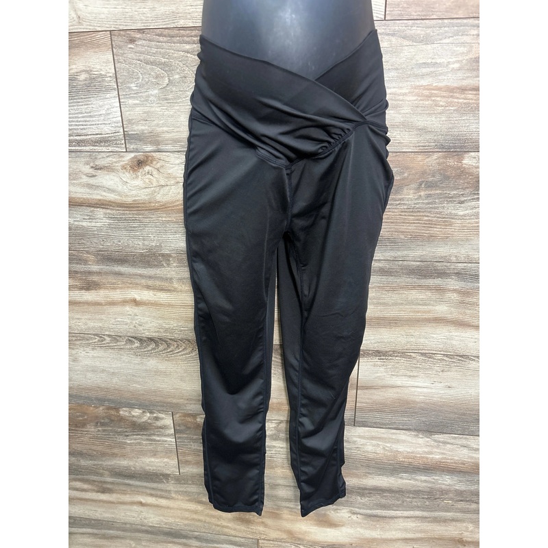 Shein Maternity Cross Panel Leggings Black sz XL Black Maternity XL