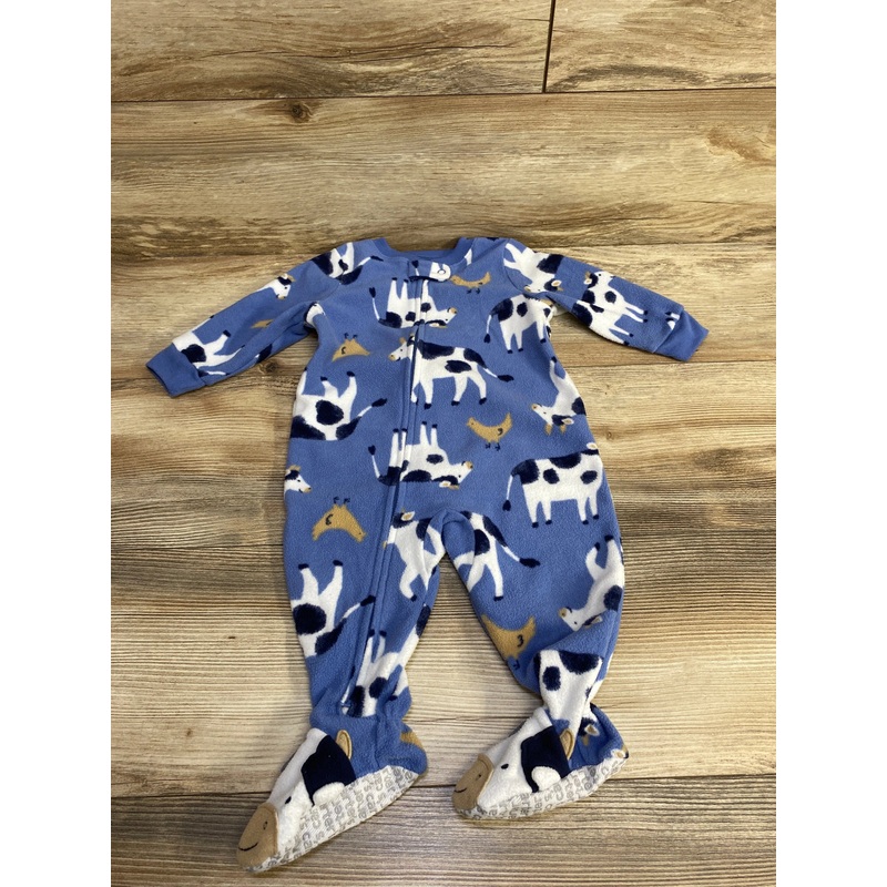 Carter’s Cow Print Blanket Sleeper Blue sz 9m Blue 9m