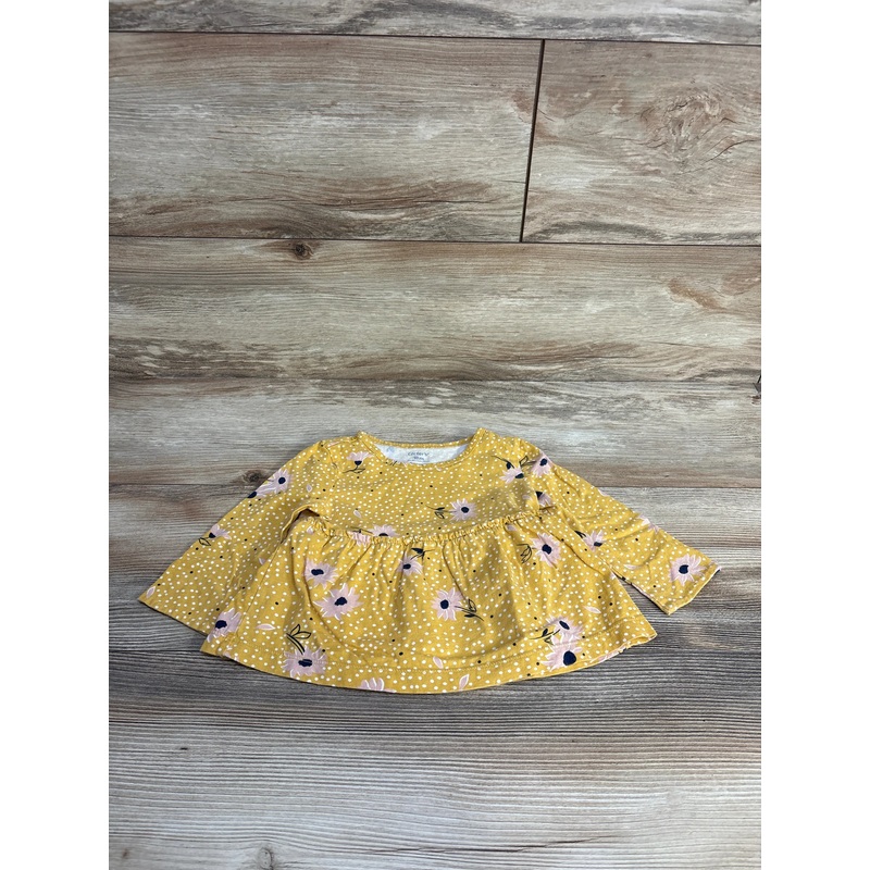 Carter’s Long Sleeve Floral Shirt Yellow sz 18m Yellow 18m