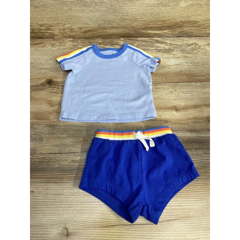 Cat & Jack 2pc Shirt & Shorts Blue sz 0-3m Blue Newborn
