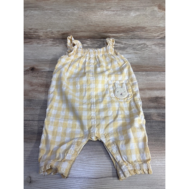 Cloud Island Gingham Romper Yellow sz 6-9m Yellow 6m