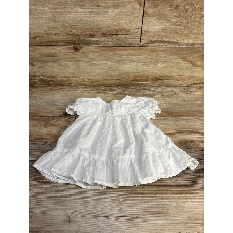 Cupcakes and Cashmere Clip Dot Peplum Top White sz 24m White 24m