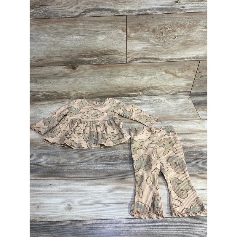 Disney Baby 2pc Bambi Shirt & Leggings Brown sz 6-9m Brown 6m