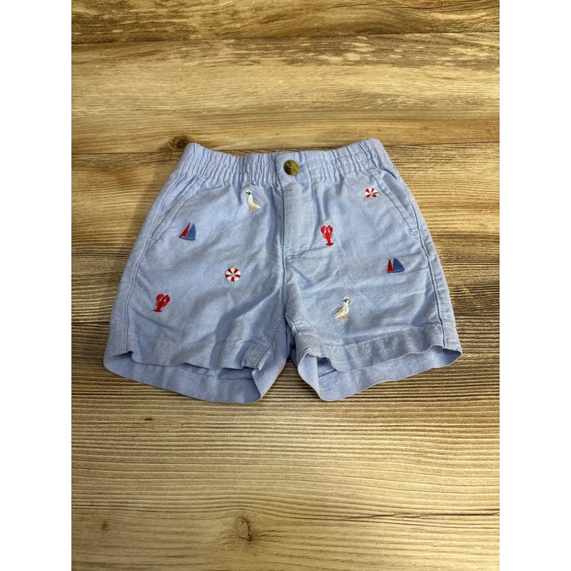 Janie and Jack Embroidered Shorts Blue sz 6-12m Blue 6m