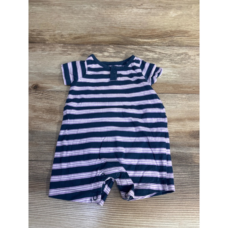Just One You Striped Shortie Romper Navy sz 6m Navy 6m