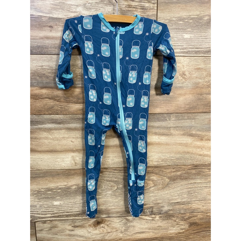 KicKee Pants Twilight Fireflies Footie Blue sz 6-9m Blue 6m