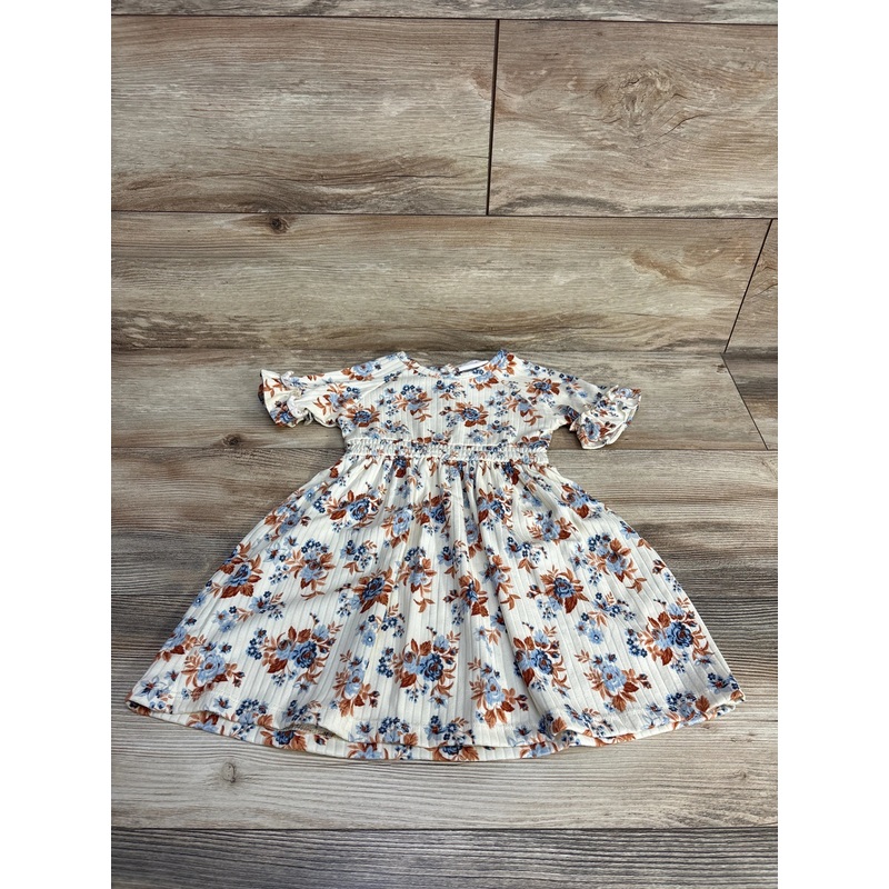 Little Lass Floral Dress Cream sz 2T Cream 2T