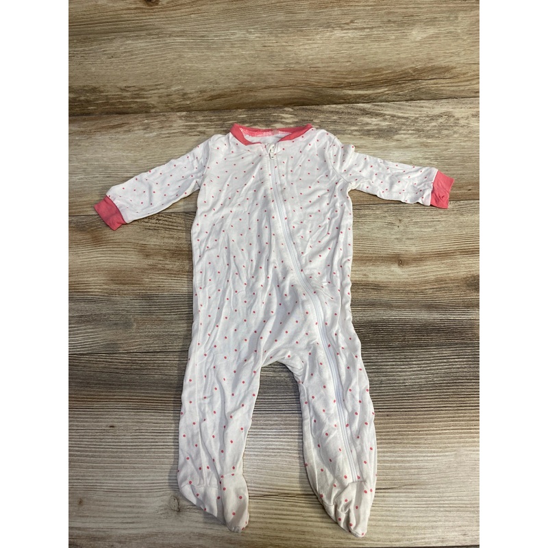 Milkberry Polka Dot Footie White sz 0-3m White Newborn