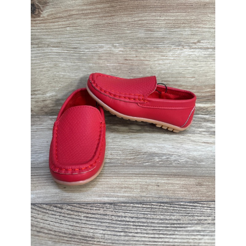 NEW coXist Red Leather Slip On Loafers sz 9c