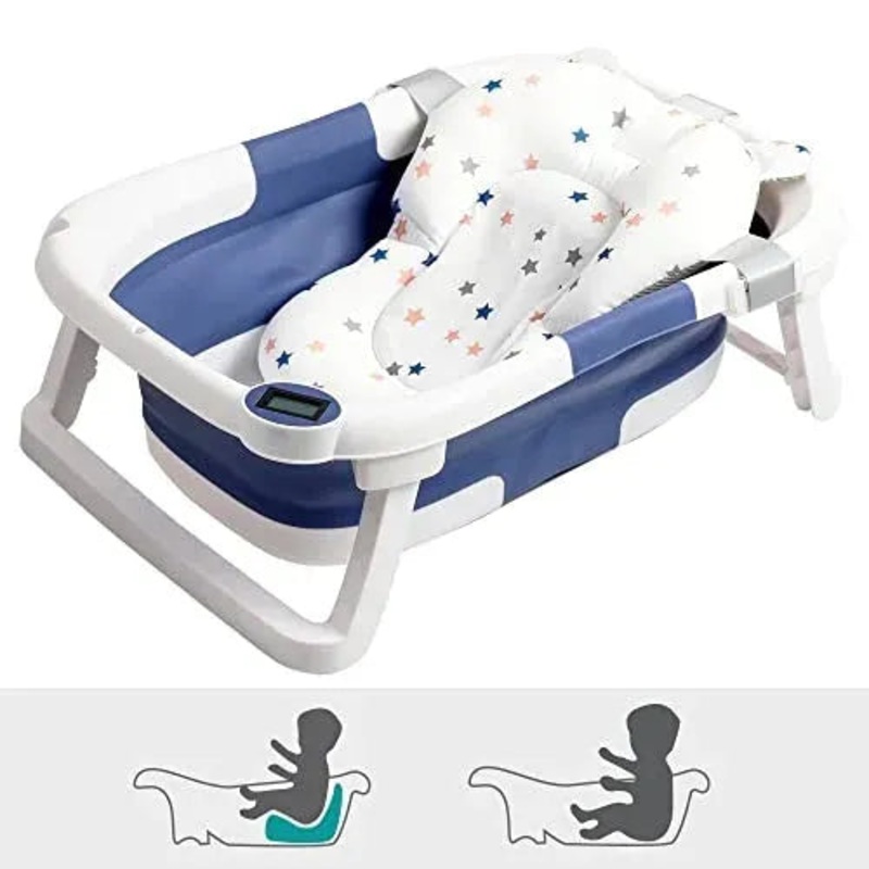 NEW Napei Foldable Baby Bathtub, Blue