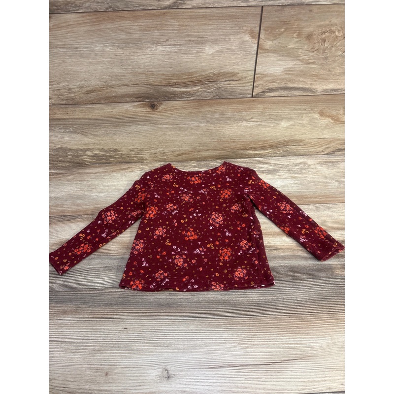 Old Navy Floral Thermal Shirt Red sz 4T Red 4T