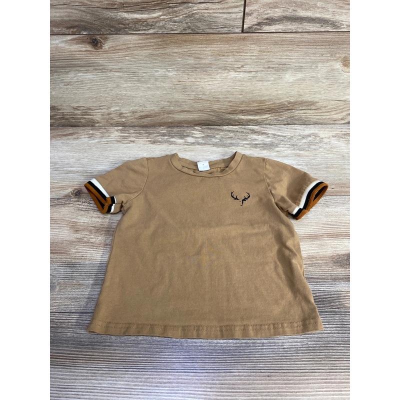 Shein Short Sleeve Shirt Brown sz 18-24m Brown 18m