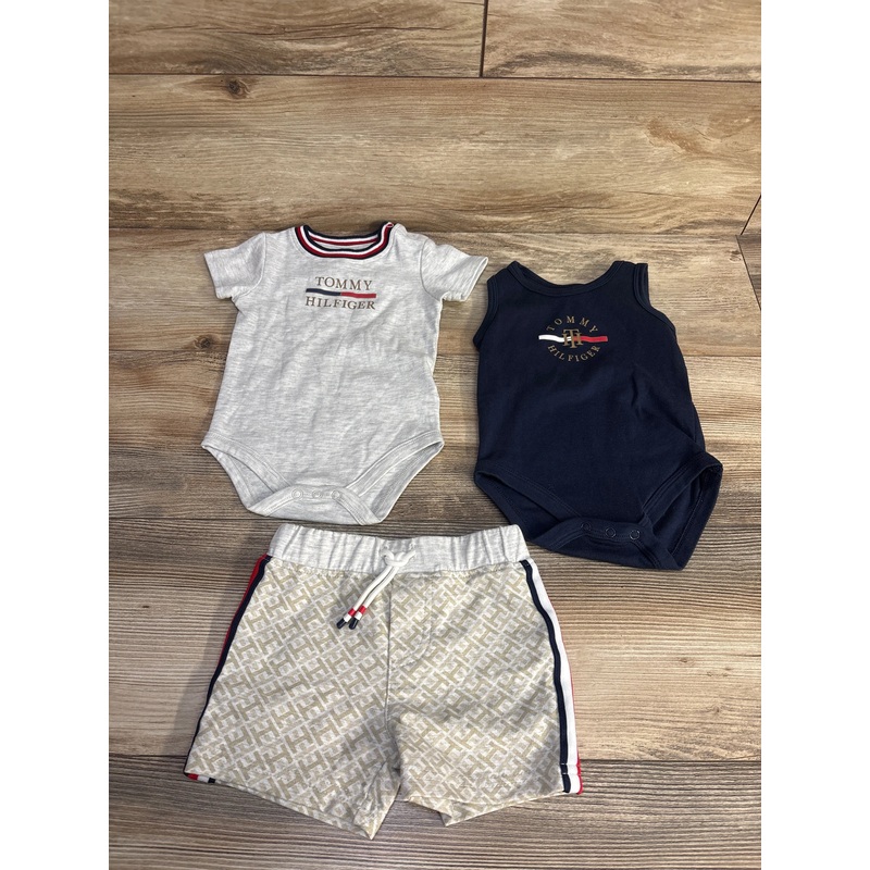 Tommy Hilfiger 3pc Bodysuit Set Grey sz 3m Grey 3m