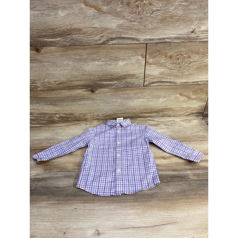 Van Heusen Plaid Button-Up Shirt Purple sz 18m Purple 18m
