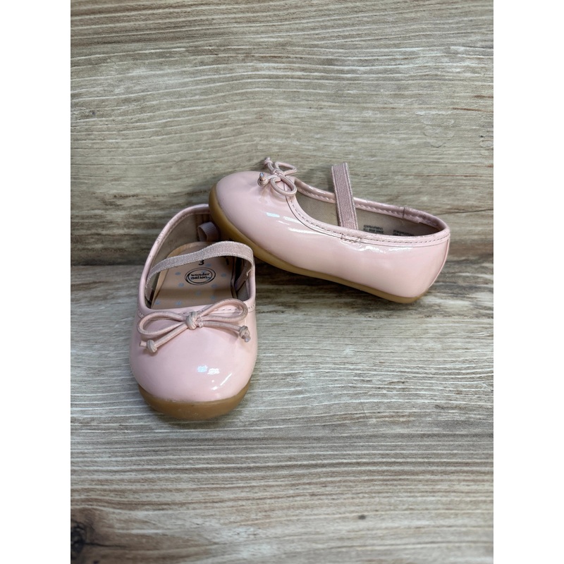 Wonder Nation Bow Ballet Flat Shoes Pink sz 3c