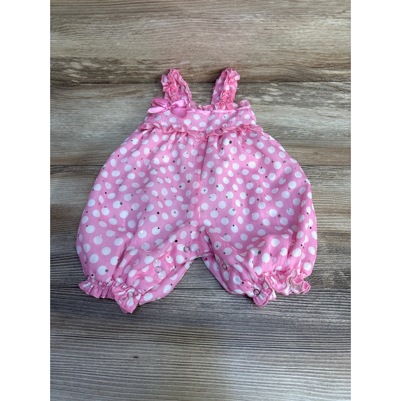 Bonnie Baby Polka Dot Romper Pink sz 0-3m Pink Newborn