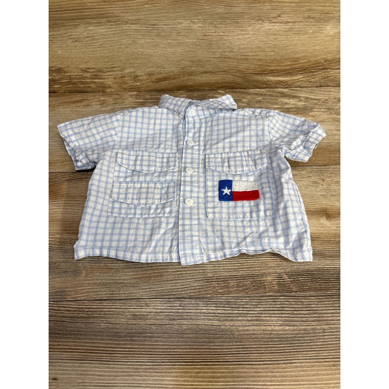 Books & Bows Button Up Shirt Blue sz 12m Blue 12m