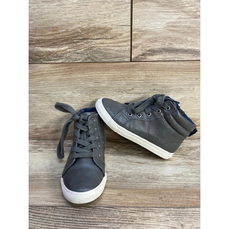 Cat & Jack Boys’ Mateo High Top Sneakers Grey sz 10c