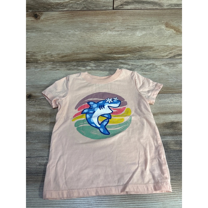 Cat & Jack Shark Shirt Peach sz 2T Pink 2T