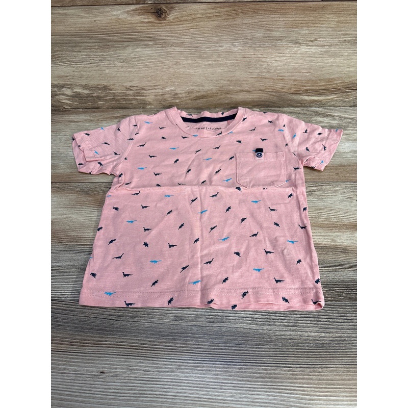 Craft + Flow Dino Pocket Shirt Pink sz 2T Pink 2T