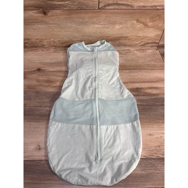 Happiest Baby Sleepea 5-Second Swaddle in Green Stars sz 18-25lbs