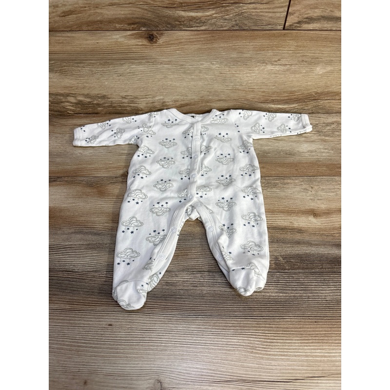 Hudson Baby Cloud Print Sleeper White sz 3-6m White 3m