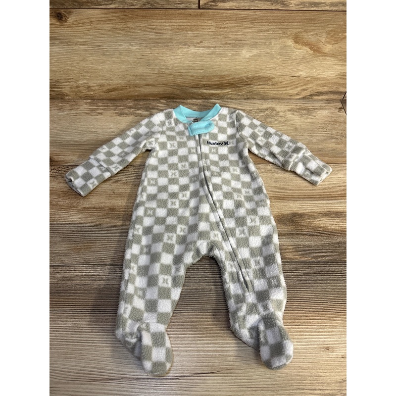 Hurley Checkered Blanket Sleeper Grey sz Newborn Grey Newborn