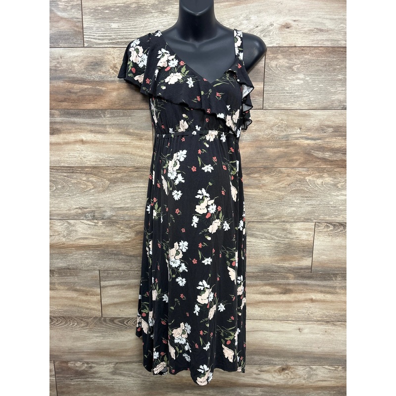 Ingrid & Isabel Floral Dress Black sz Medium Black Maternity Medium